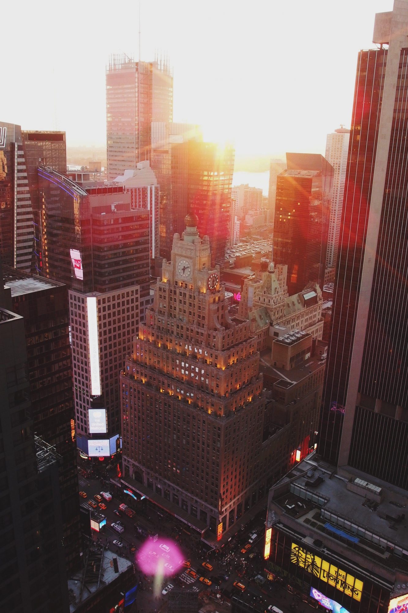 times square sunset