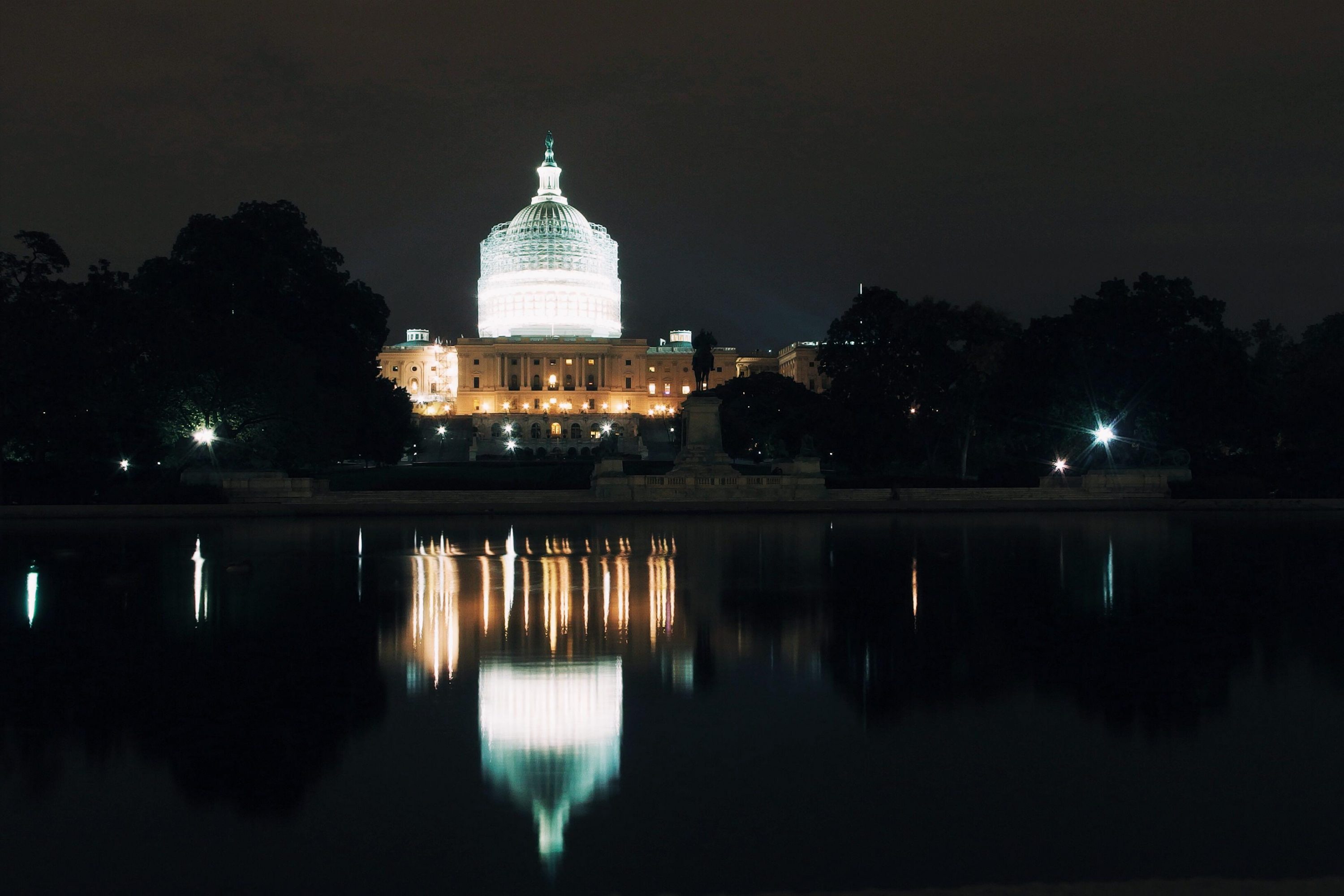 Washington DC capital building reflection