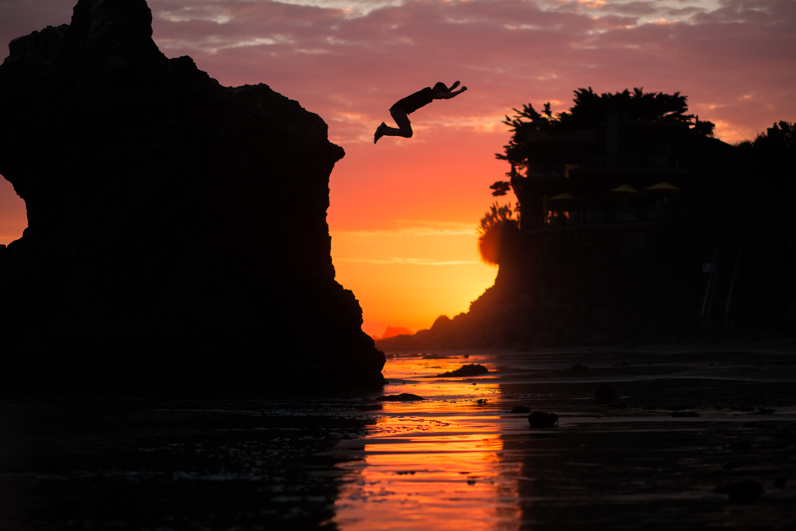 james kingston sunset beach jump